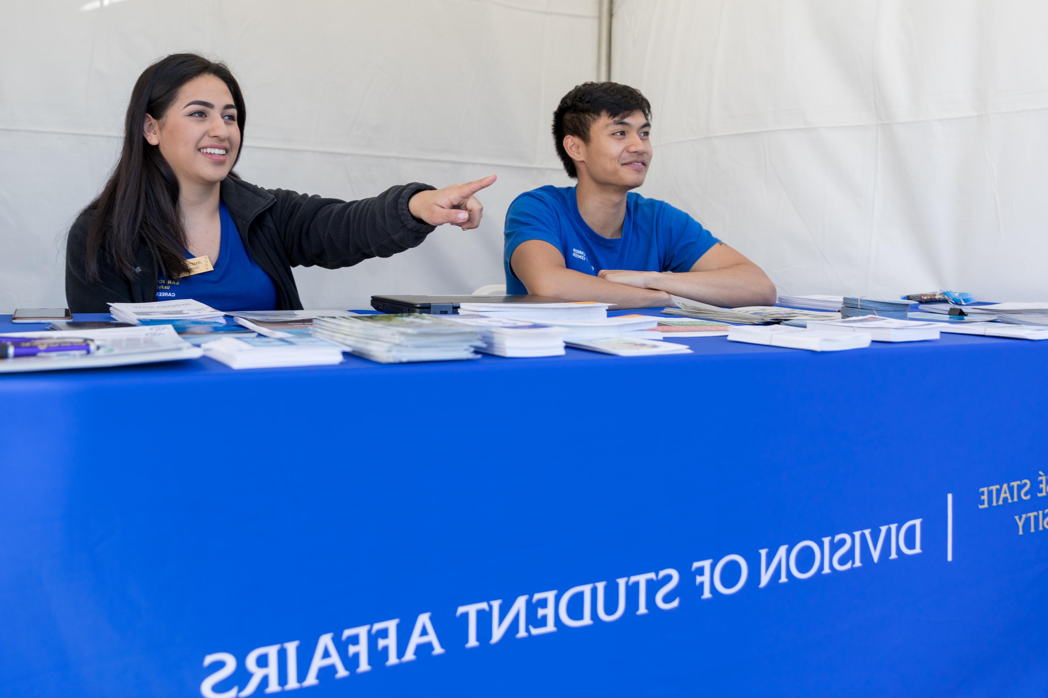 Tabling event with the Division of Student Affairs.